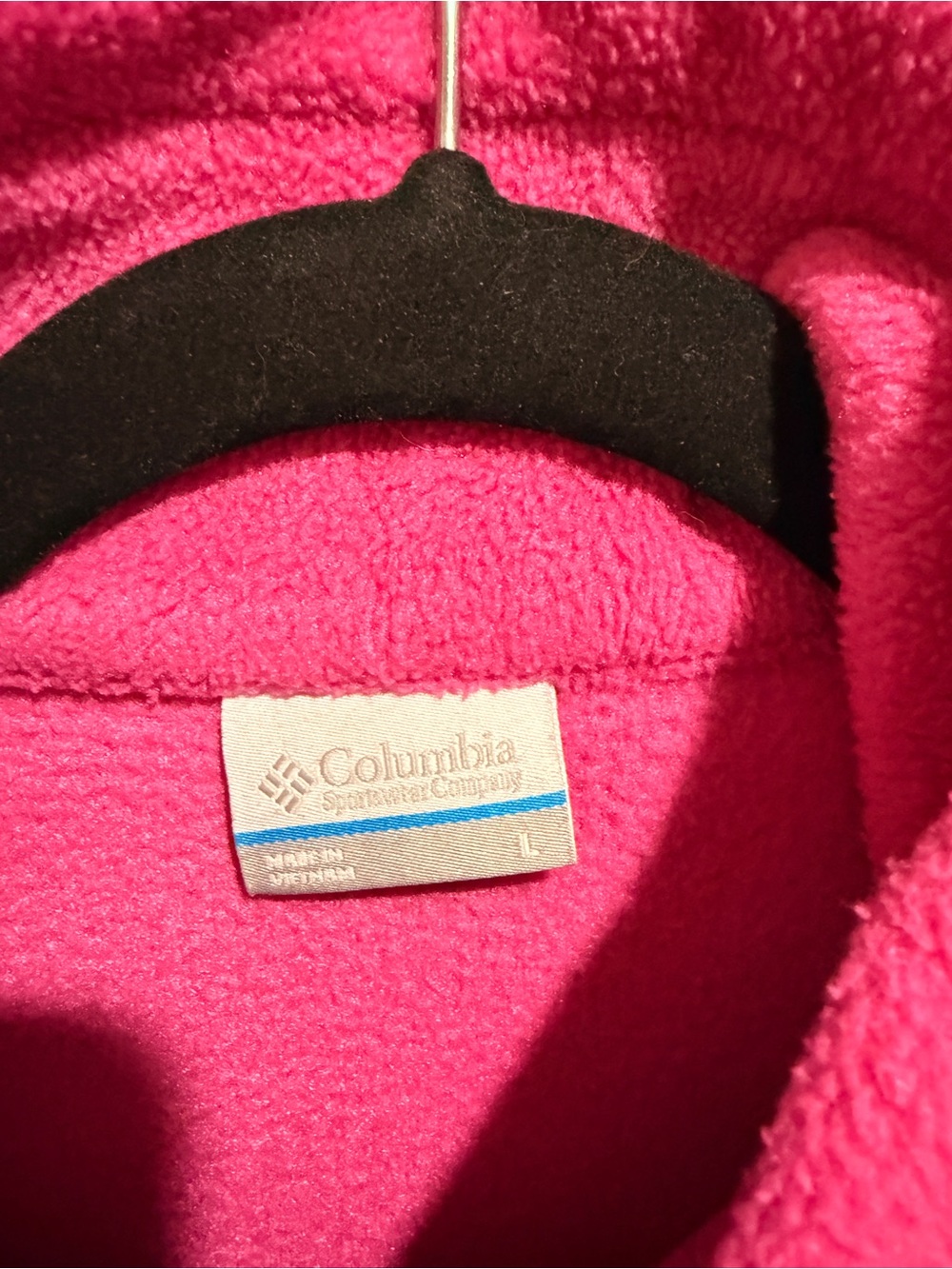 Columbia womens Bright Pink Full-Zip Fleece Jacket Large - Picture 3 of 3